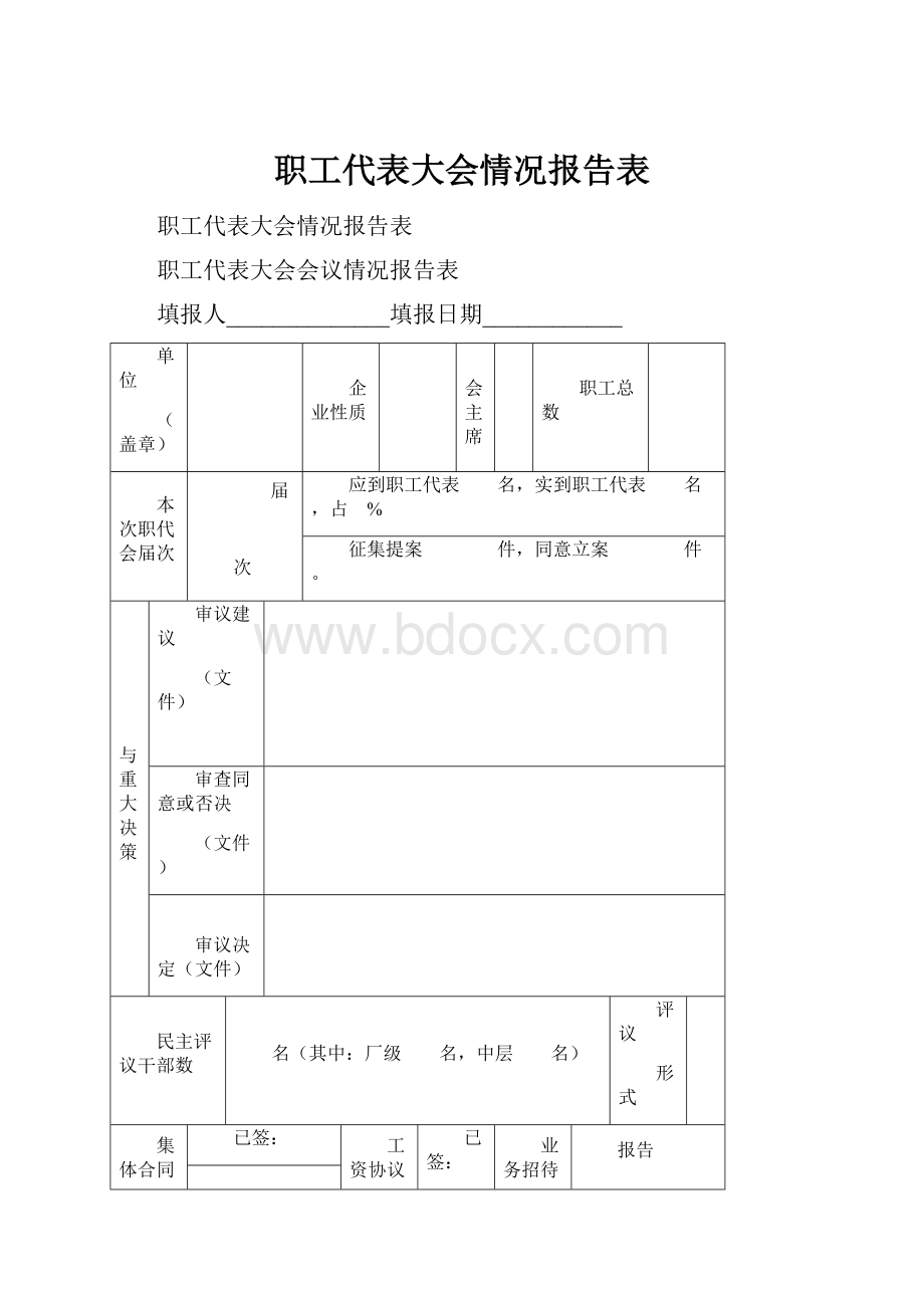 职工代表大会情况报告表.docx