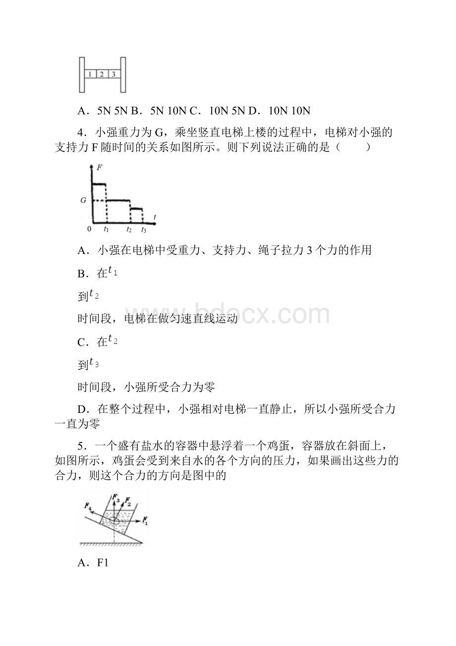 成都市田家炳中学运动和力单元综合训练.docx_第2页