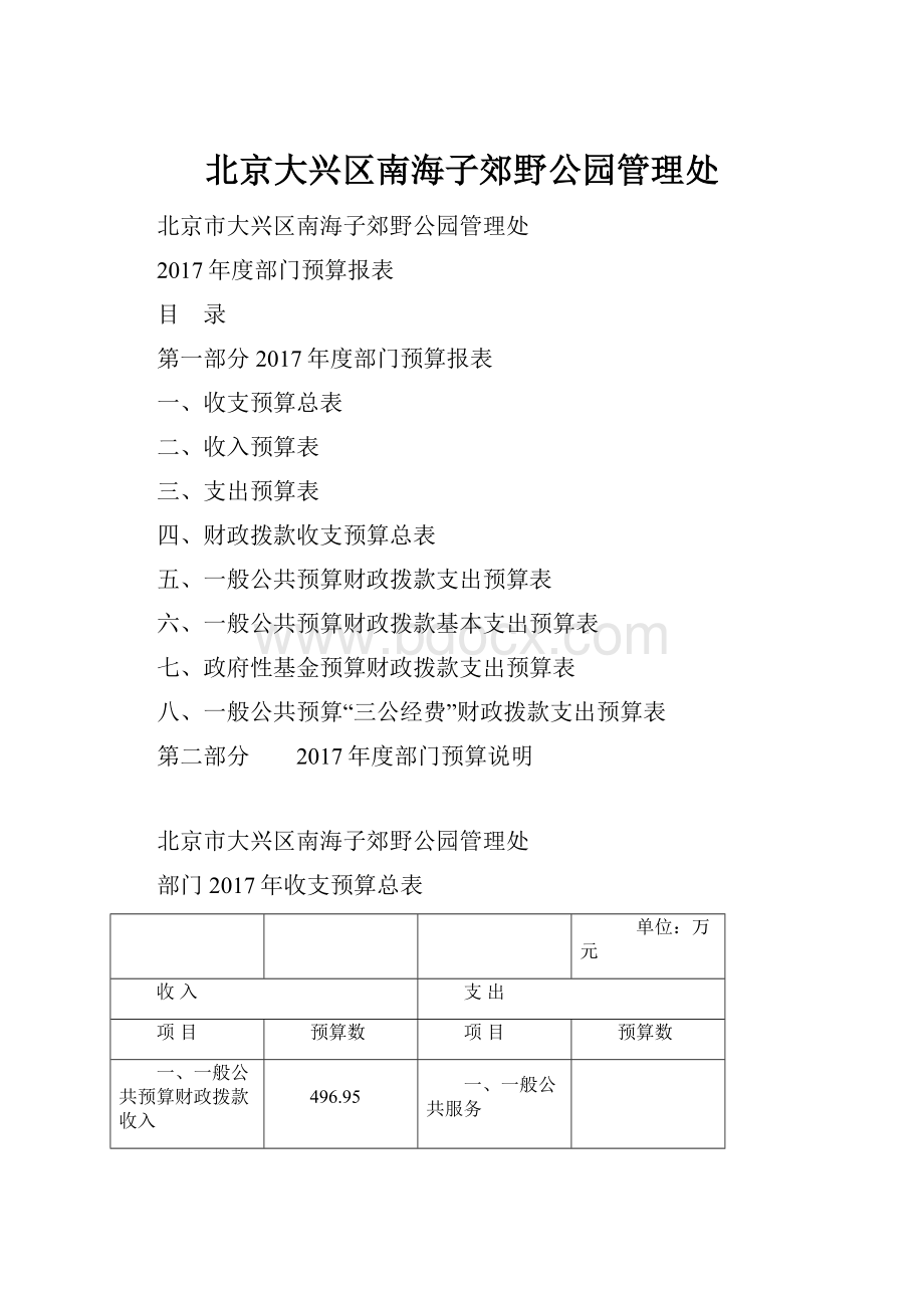 北京大兴区南海子郊野公园管理处.docx