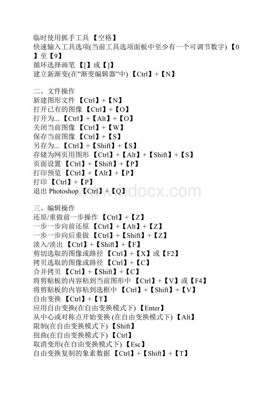 ps快捷键操作大全.docx_第2页