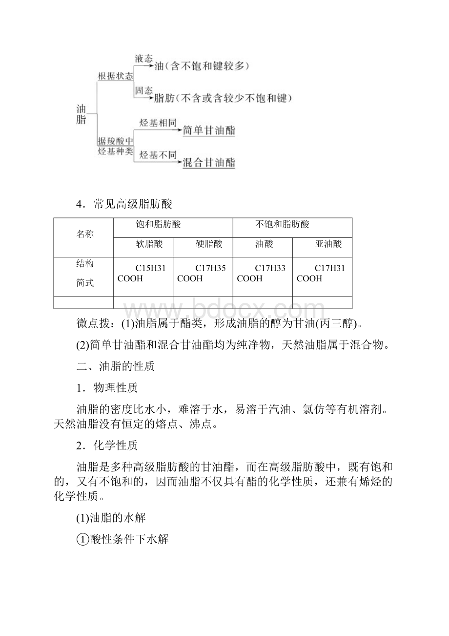 学年人教版选修5 第四章第一节 油脂 学案 1.docx_第2页