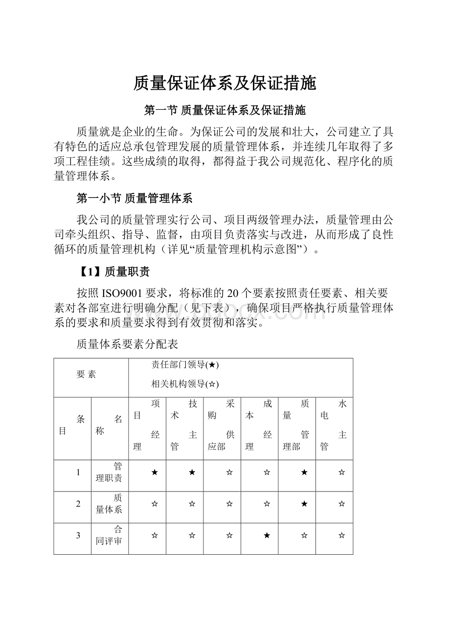 质量保证体系及保证措施.docx