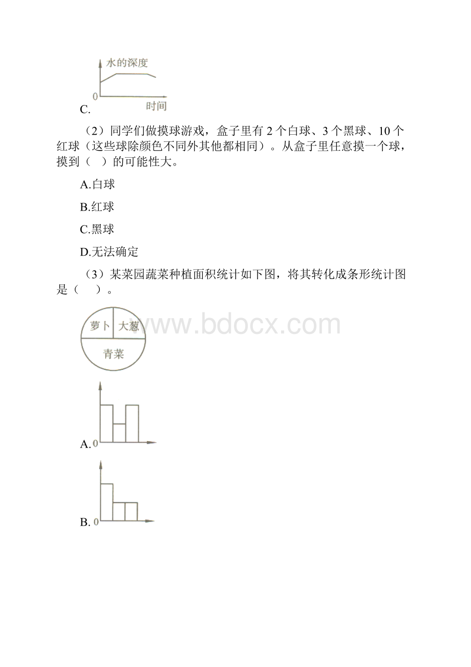 五年级下册数学单元测试7折线统计图人教版含答案.docx_第3页