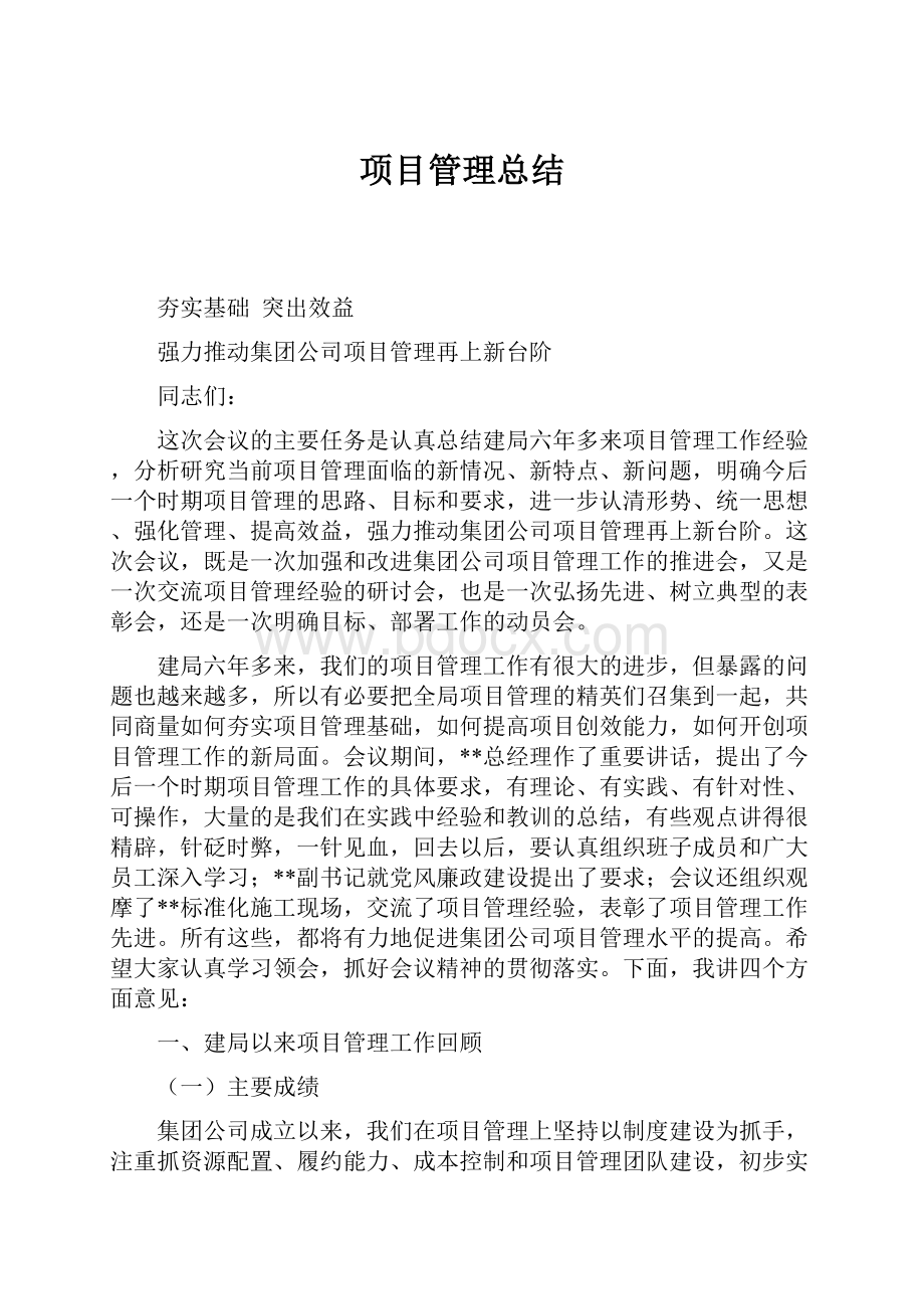 项目管理总结.docx_第1页