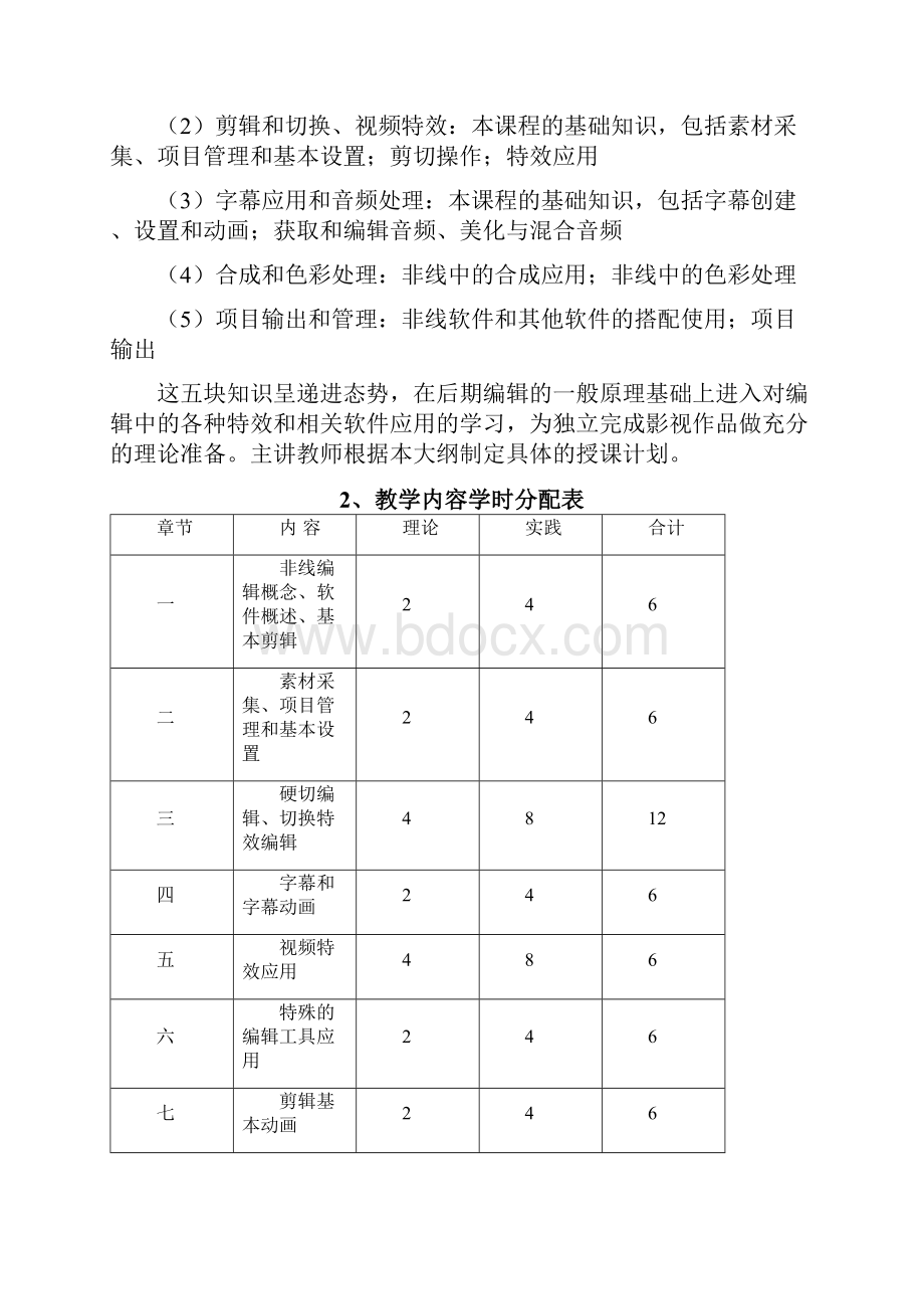 《非线性编辑》教学大纲.docx_第3页