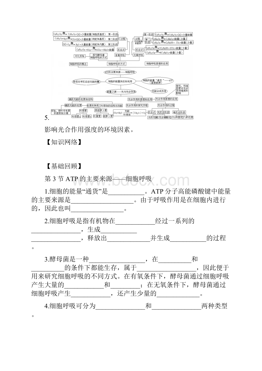 必修1 第5章第34节细胞的能量供应和利用复习课学案.docx_第2页