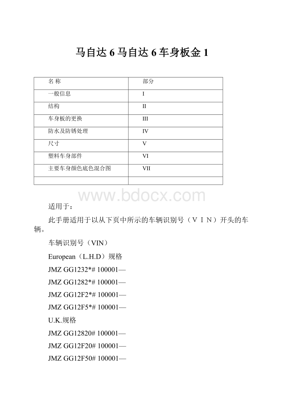 马自达6马自达6车身板金1.docx