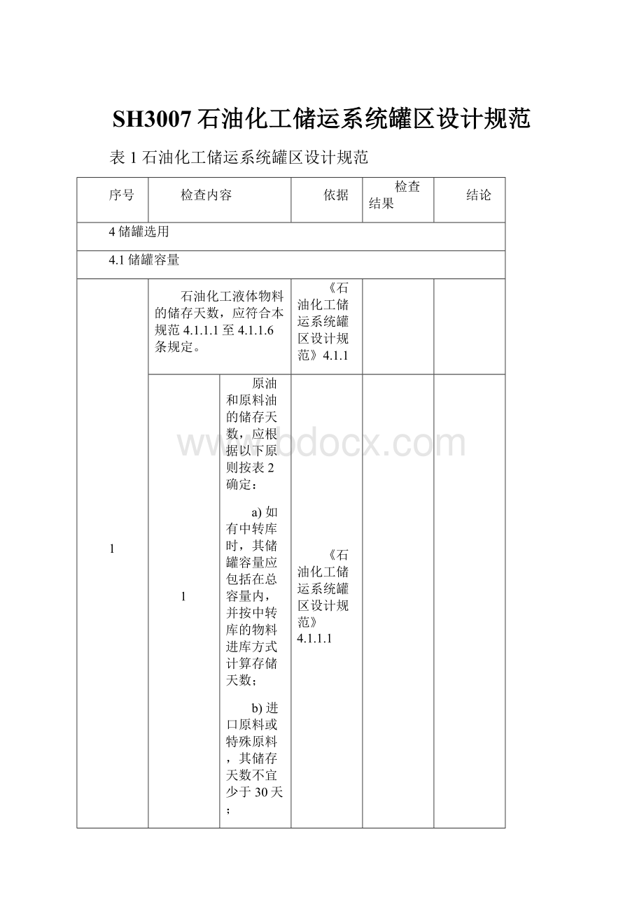 SH3007石油化工储运系统罐区设计规范.docx