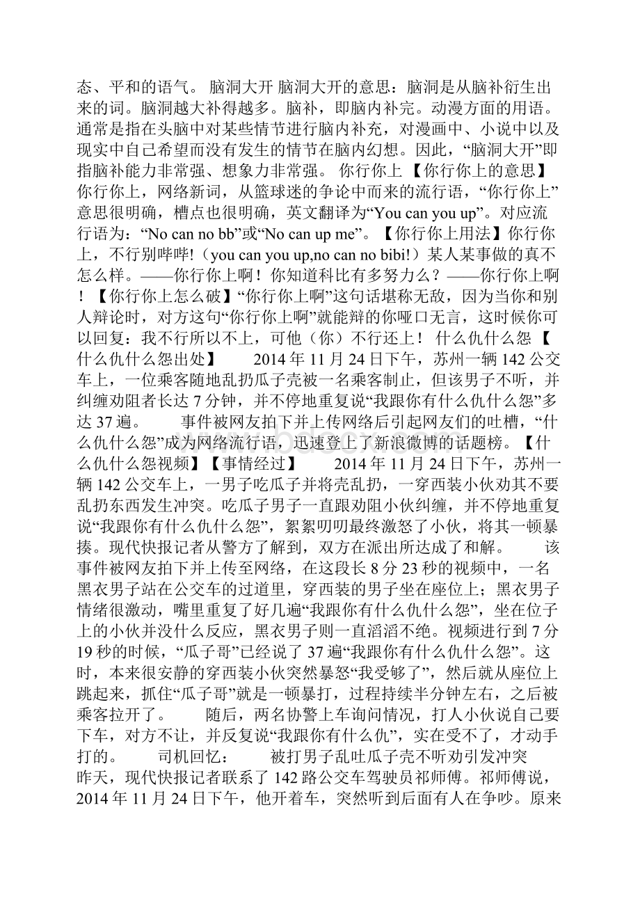 网络流行语网络新词新语网络流行用语大全.docx_第2页