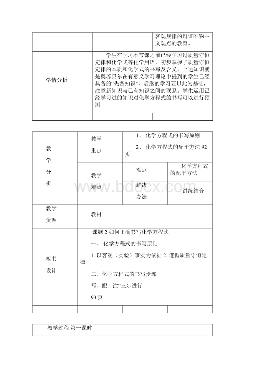 九年级化学上册 如何正确书写化学方程式教案 新人教版.docx_第2页