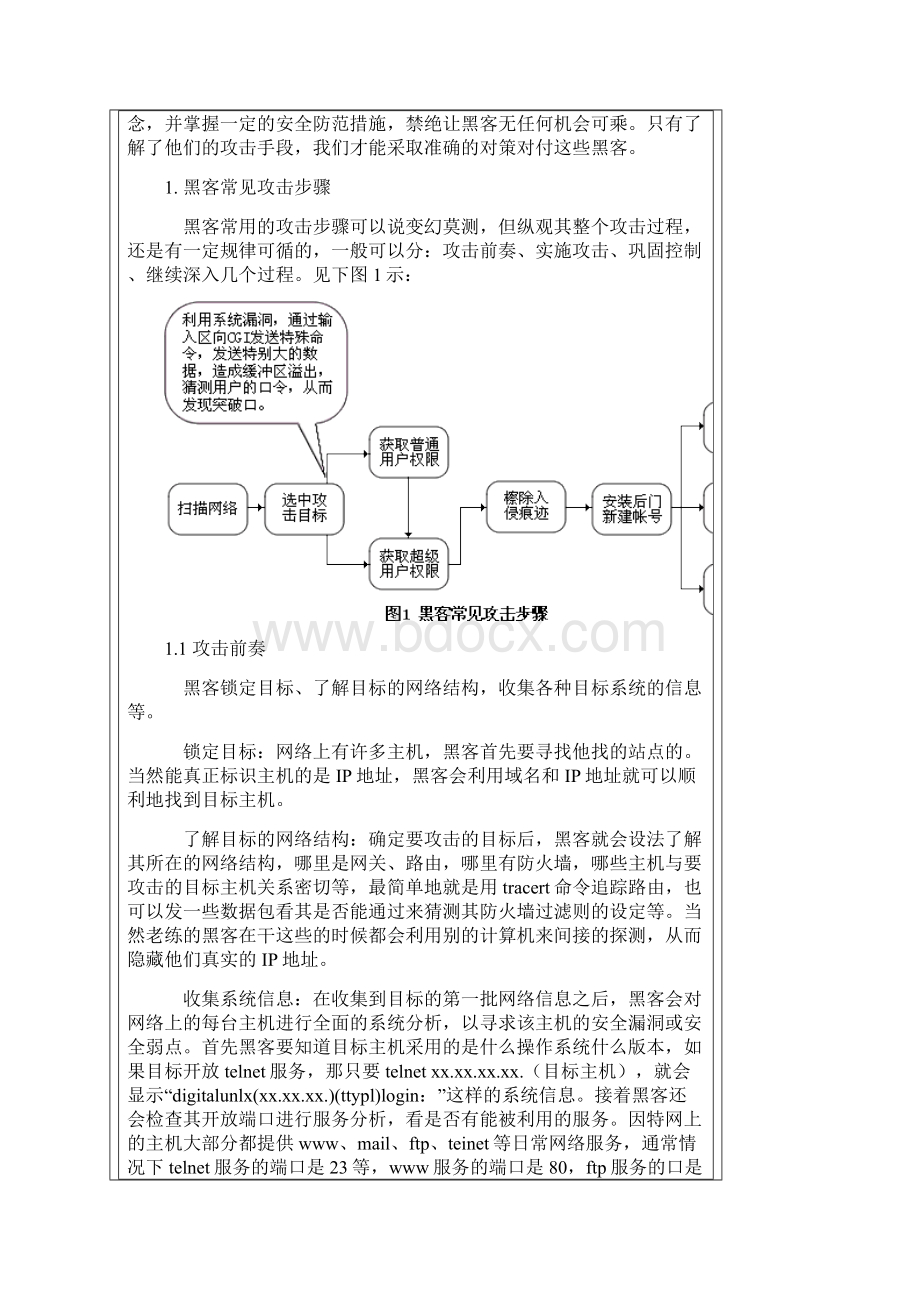 网络黑客常用攻击手段的分析和防范.docx_第3页