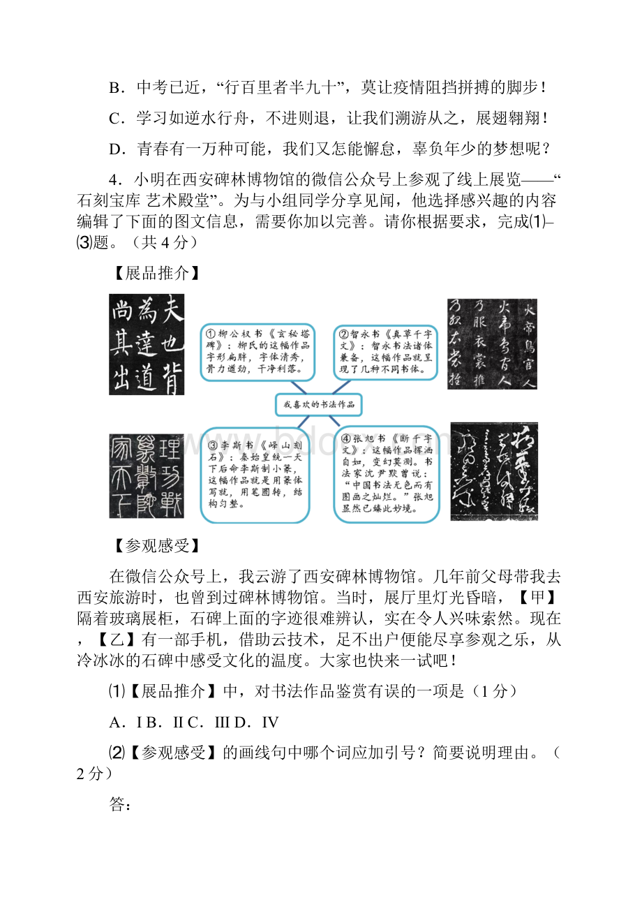 学年北京市石景山区初三下一模语文试题及答案.docx_第3页