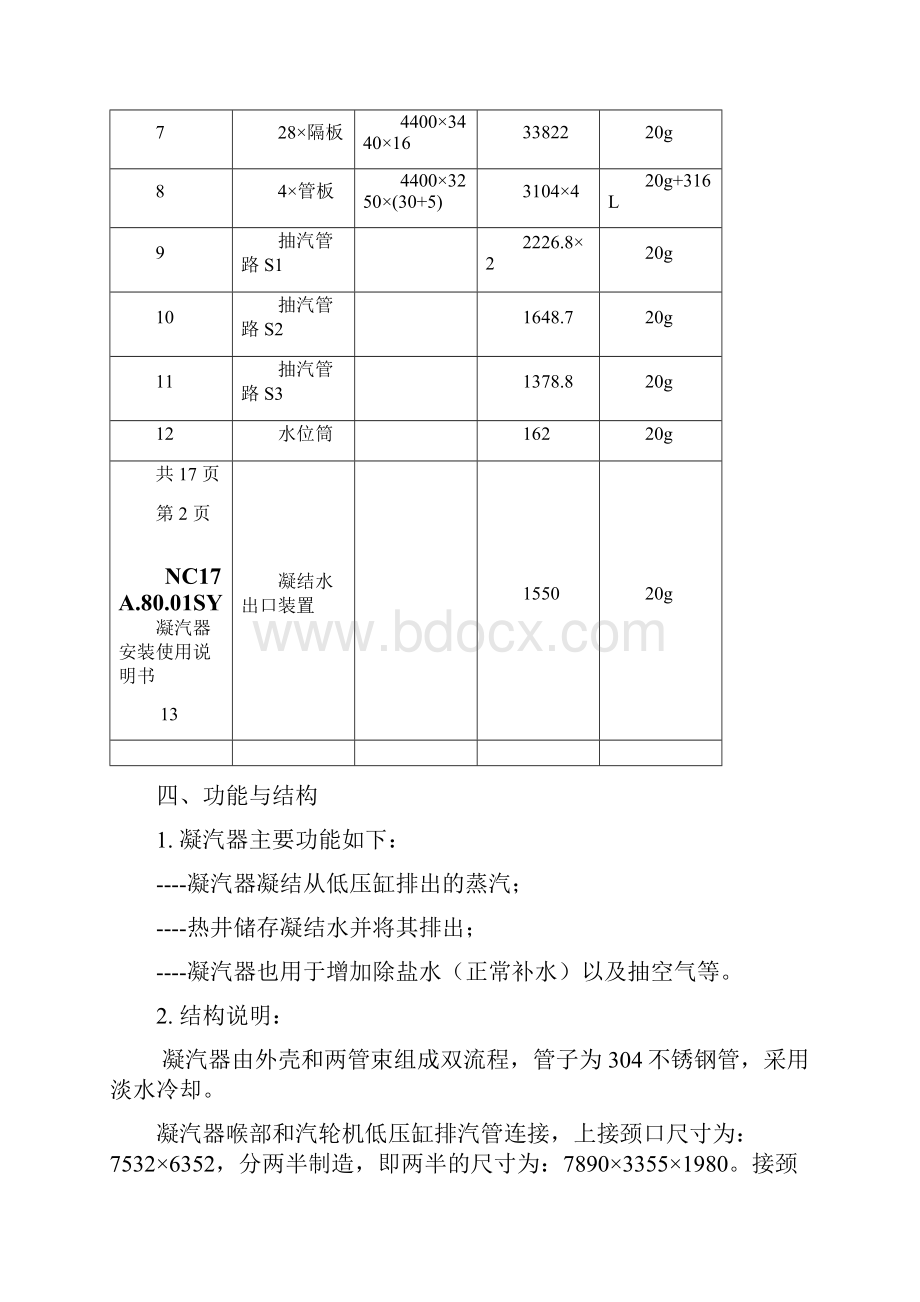 凝汽器安装使用说明书.docx_第3页