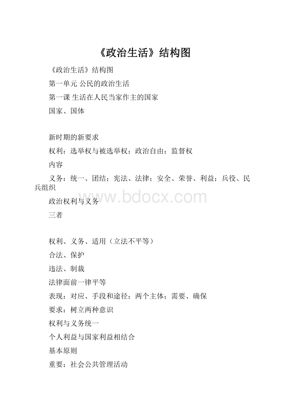 《政治生活》结构图.docx