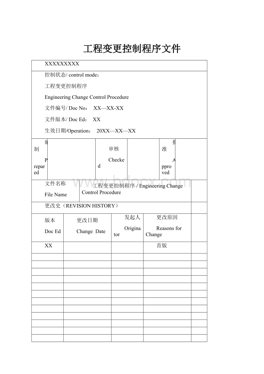 工程变更控制程序文件.docx_第1页