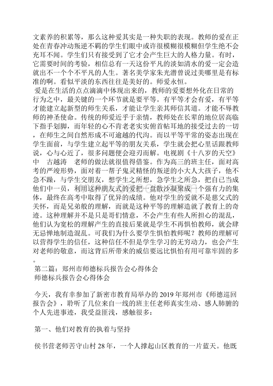 师德标兵事迹报告会心得体会精选汇编.docx_第2页