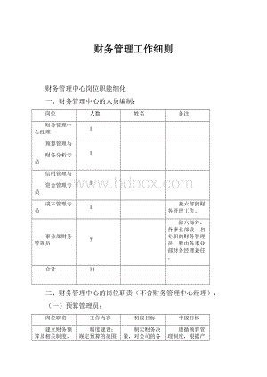 财务管理工作细则.docx