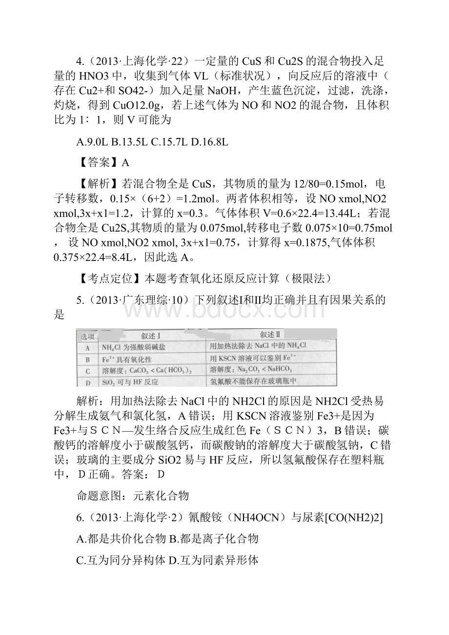 高考化学试题分类解析 考点16氮及其化合物.docx_第3页