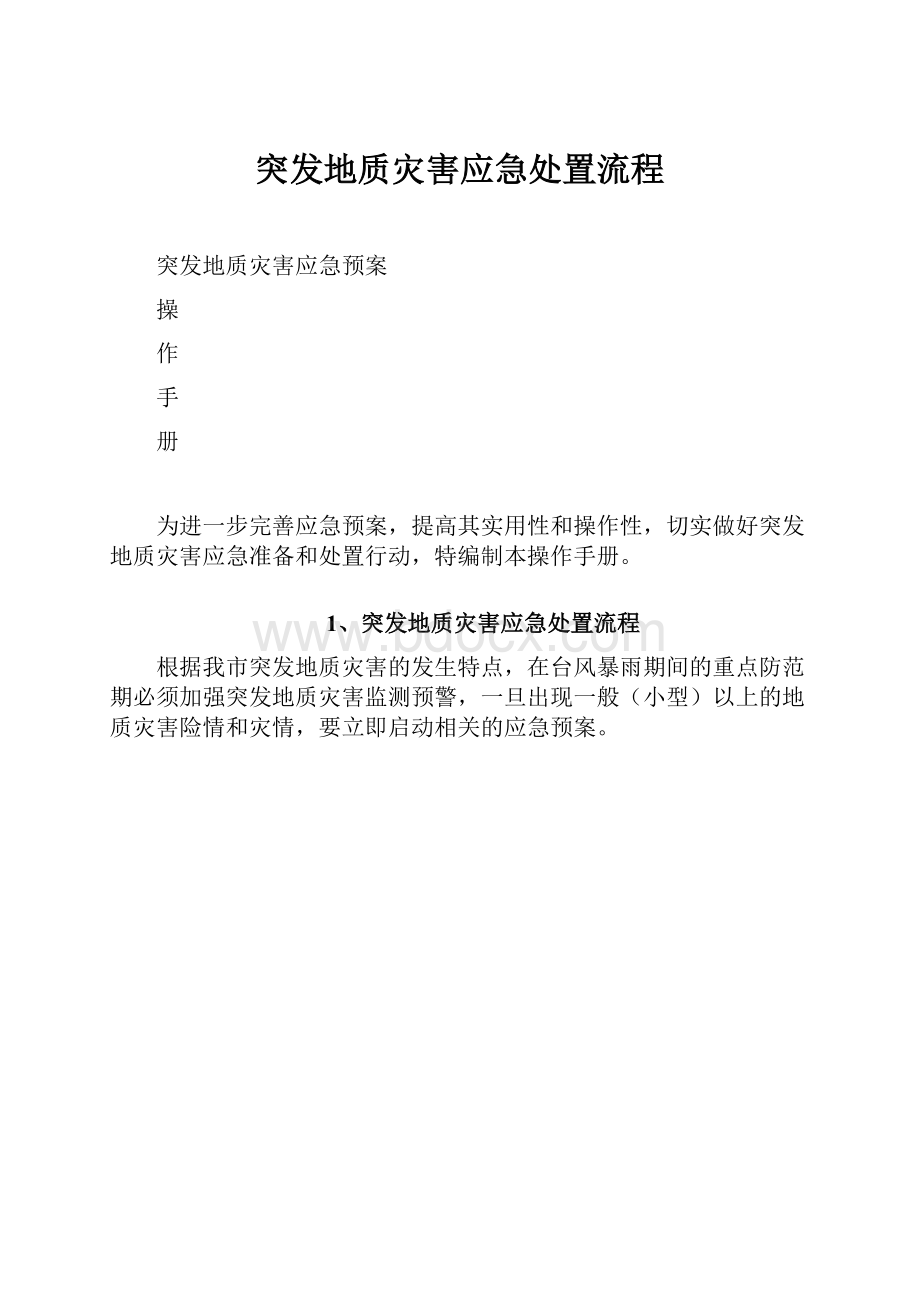 突发地质灾害应急处置流程.docx