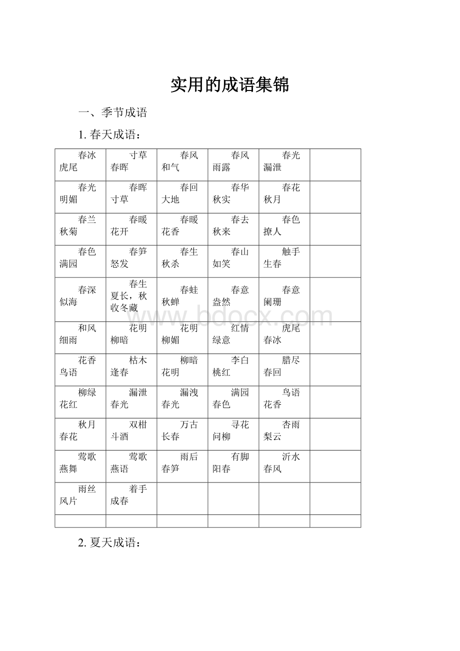 实用的成语集锦.docx