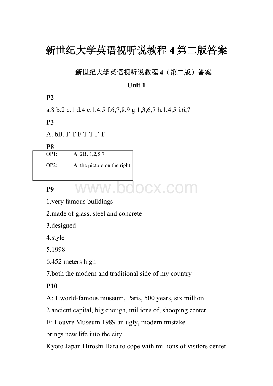 新世纪大学英语视听说教程4第二版答案.docx_第1页