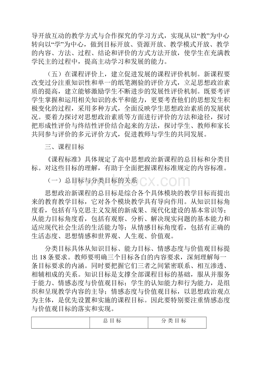 湖北省普通高中新课程思想政治教学实施指导意见试行湖北省普通.docx_第3页