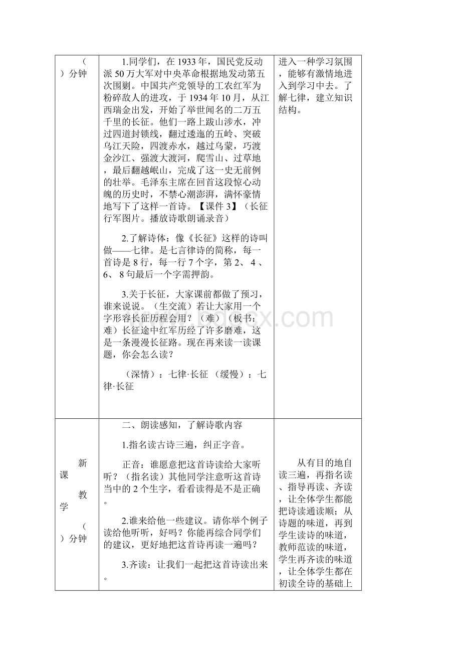 部编版六年级语文上册第5课《七律长征》精品教案+说课稿.docx_第2页
