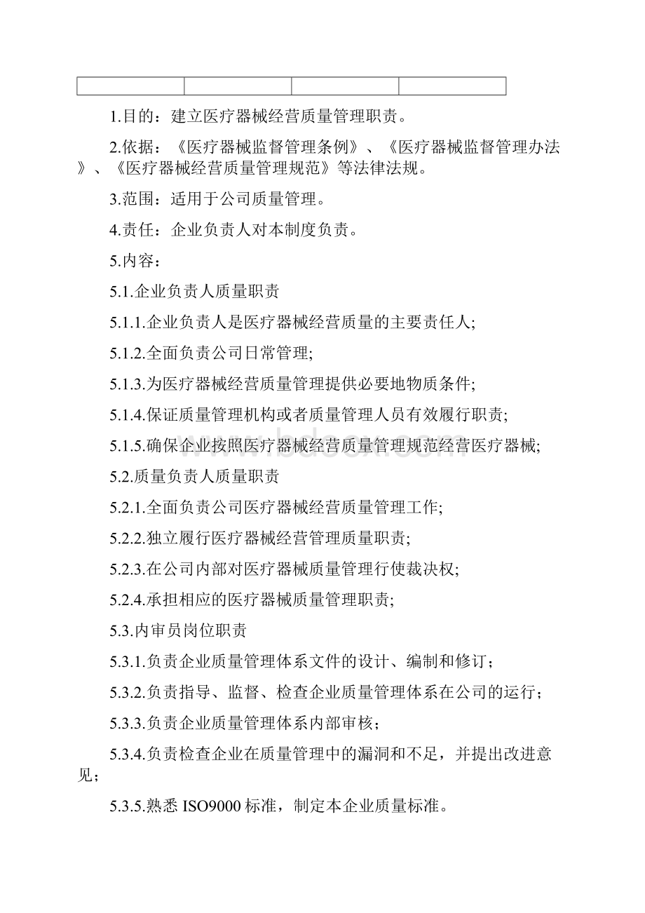 医疗器械经营企业质量管理体系文件版全套.docx_第2页