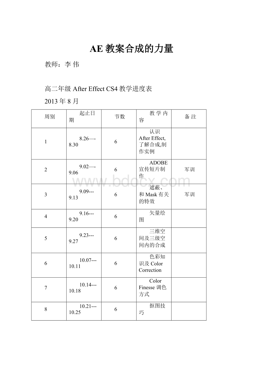 AE教案合成的力量.docx