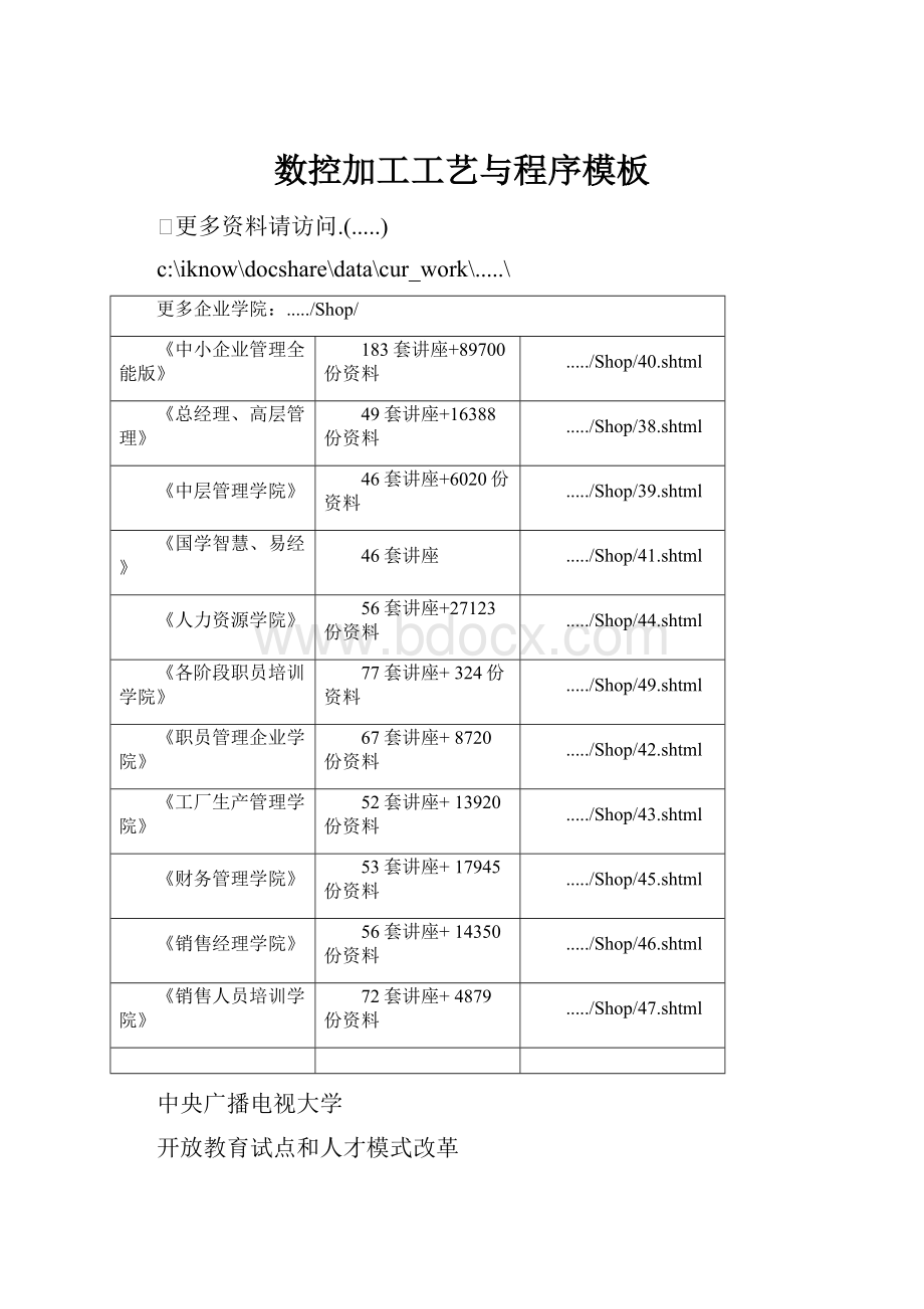 数控加工工艺与程序模板.docx_第1页