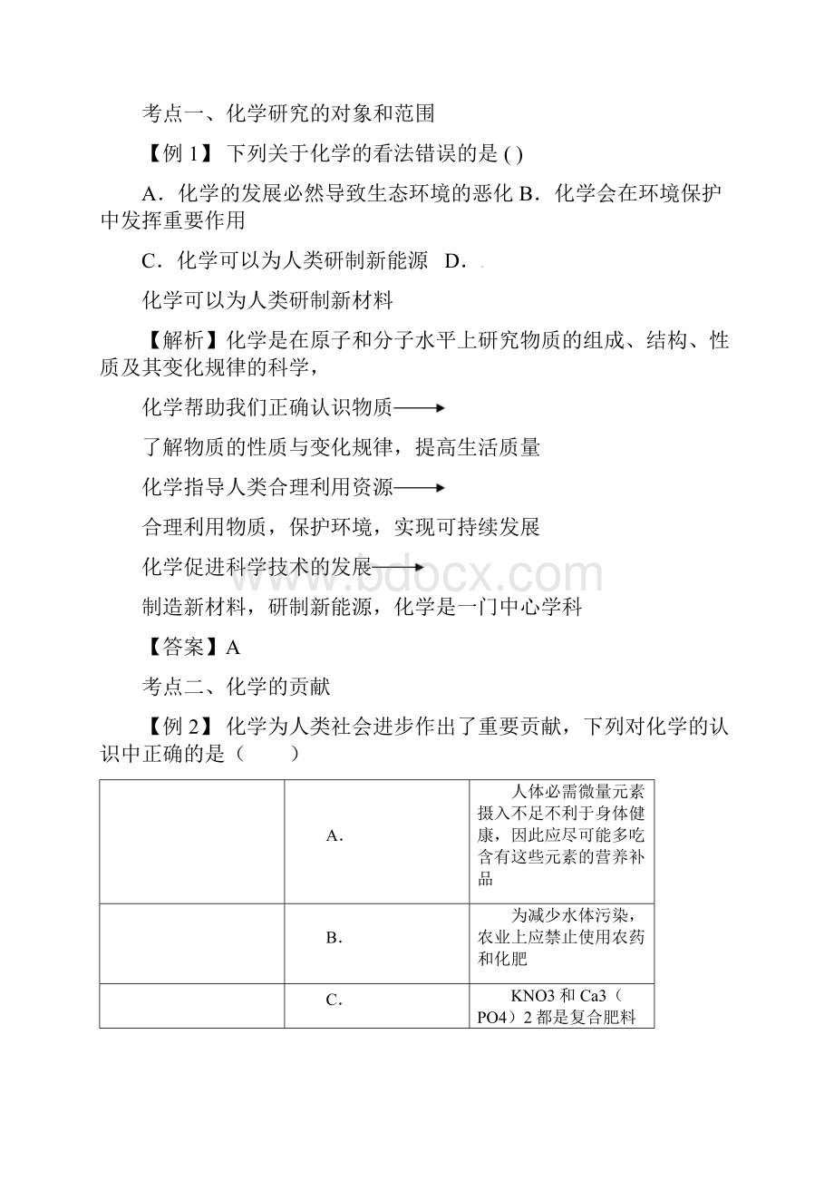 中考全景透视打包12套中考化学一轮复习 走进化学世界.docx_第2页