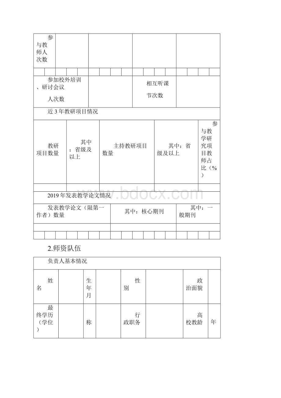 湖北省普通本科高校优秀基层教学组织申报书模板.docx_第3页