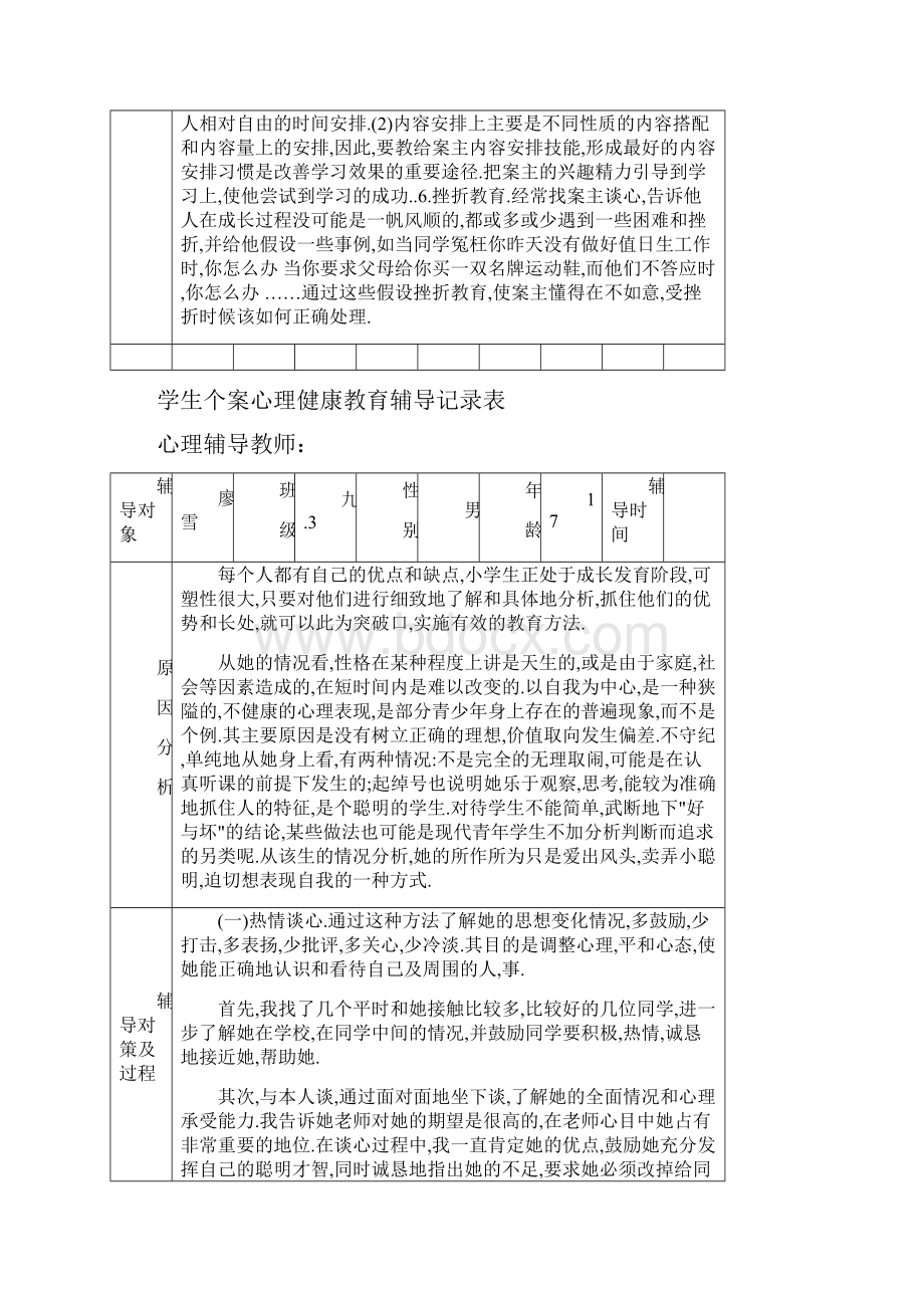 中学学生心理健康教育个案辅导记录表.docx_第3页