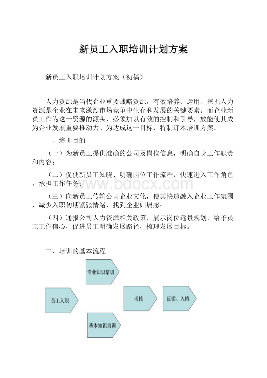 新员工入职培训计划方案.docx