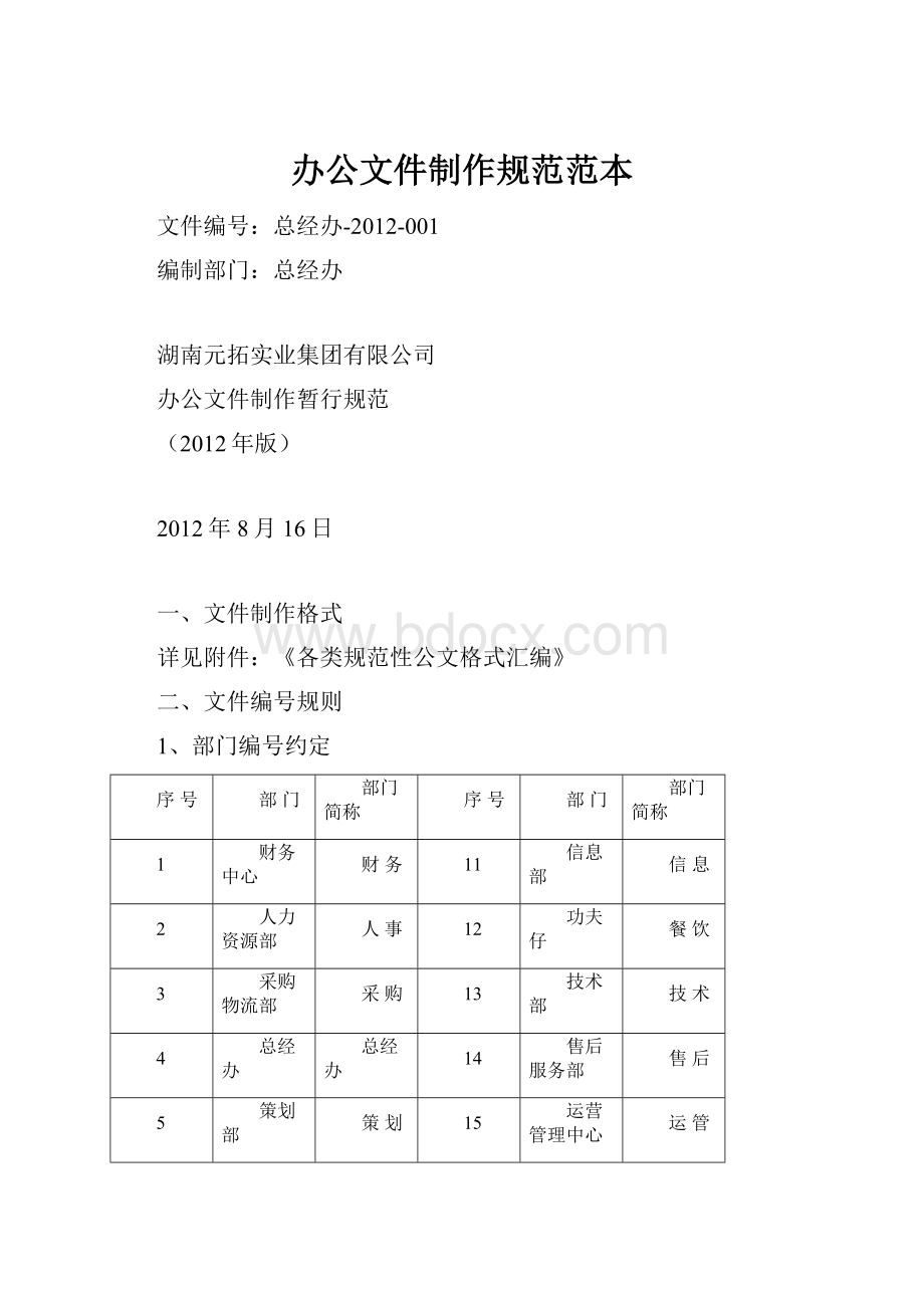 办公文件制作规范范本.docx