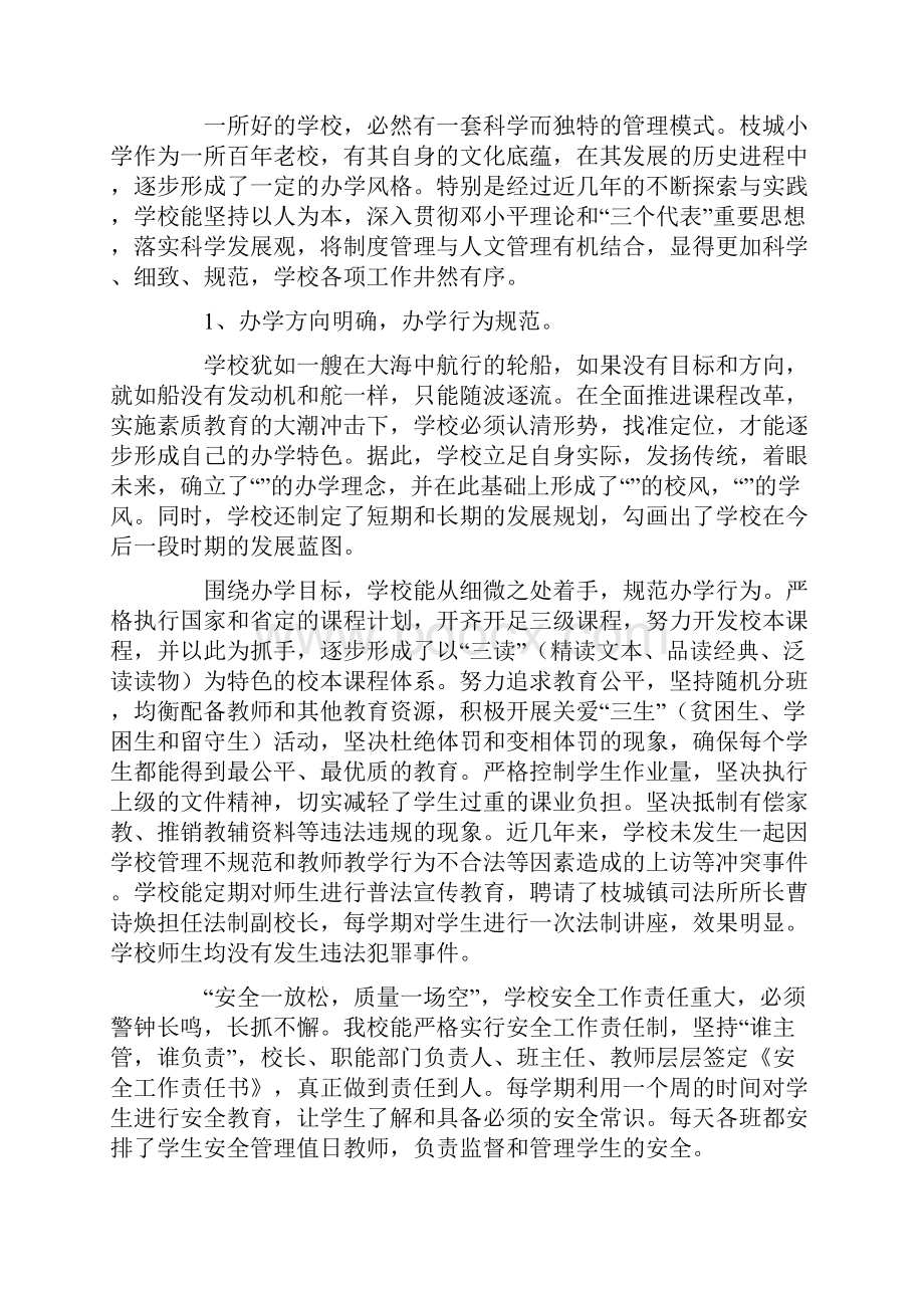 宜都市枝城小学发展性督导评估自查报告标准范本.docx_第3页