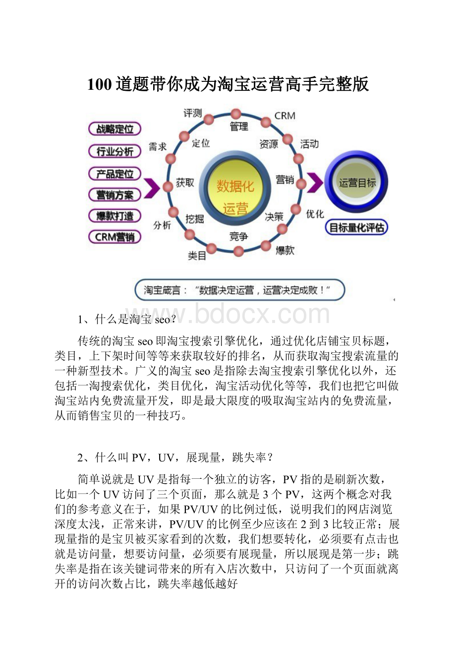 100道题带你成为淘宝运营高手完整版.docx