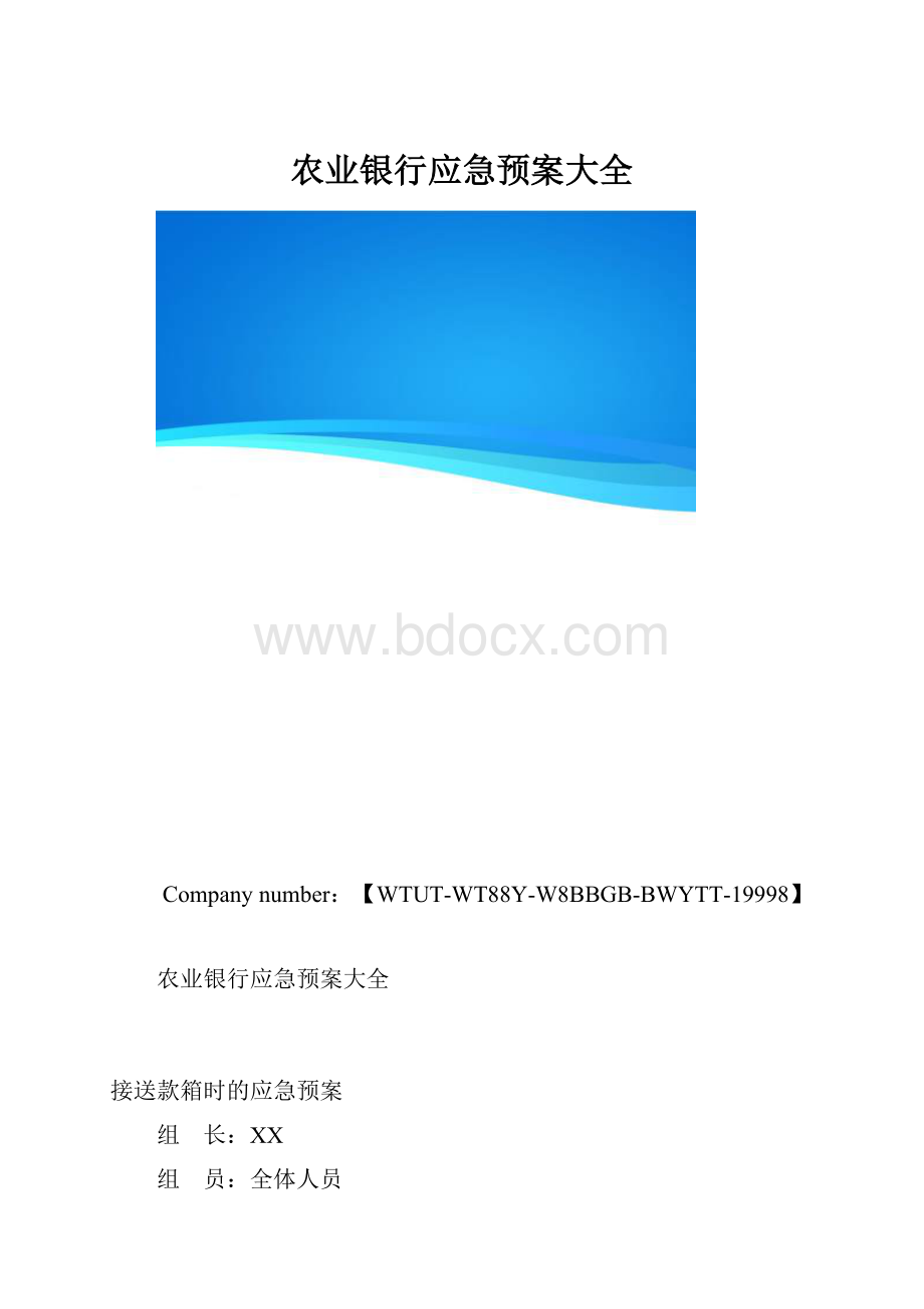 农业银行应急预案大全.docx_第1页