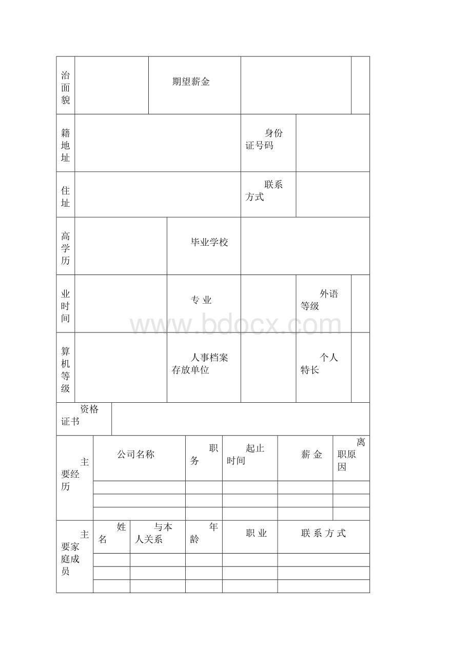 办公常用表格大全35个.docx_第2页