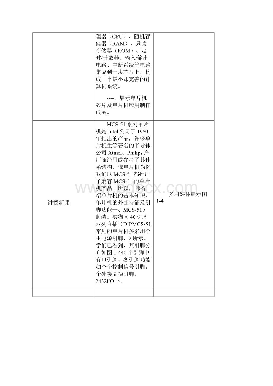 项目1单片机应用技能实训C语言教案.docx_第3页