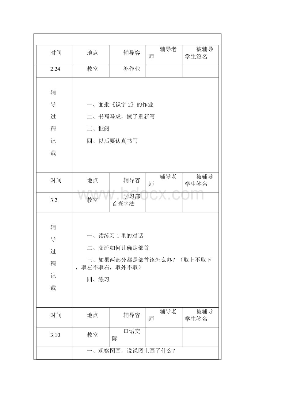 小学二年级语文学困生辅导记录簿.docx_第2页