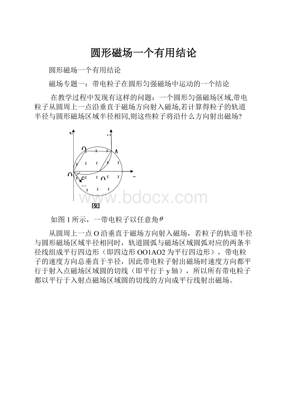 圆形磁场一个有用结论.docx