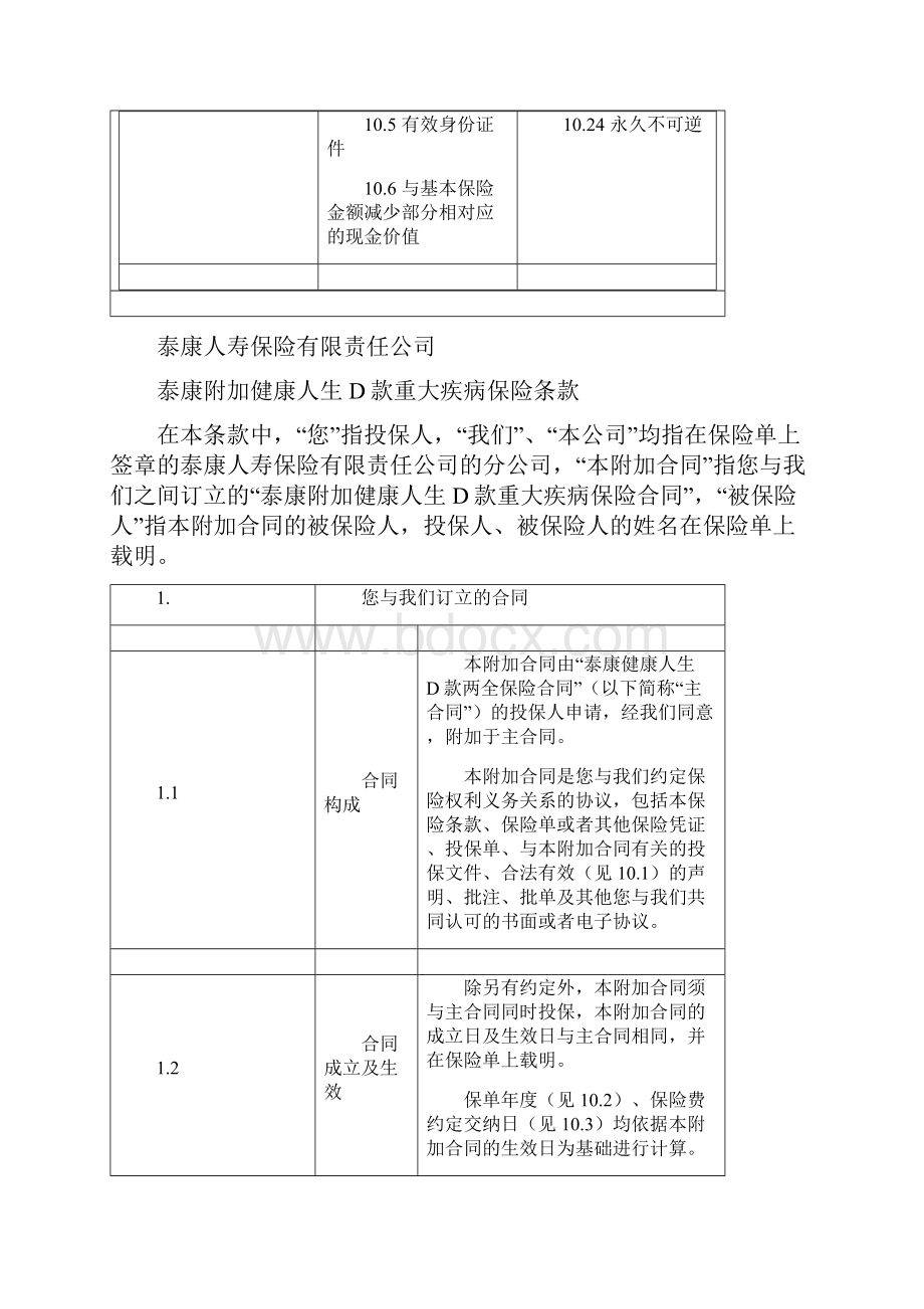 泰康附加健康人生D款重大疾病保险条款.docx_第3页