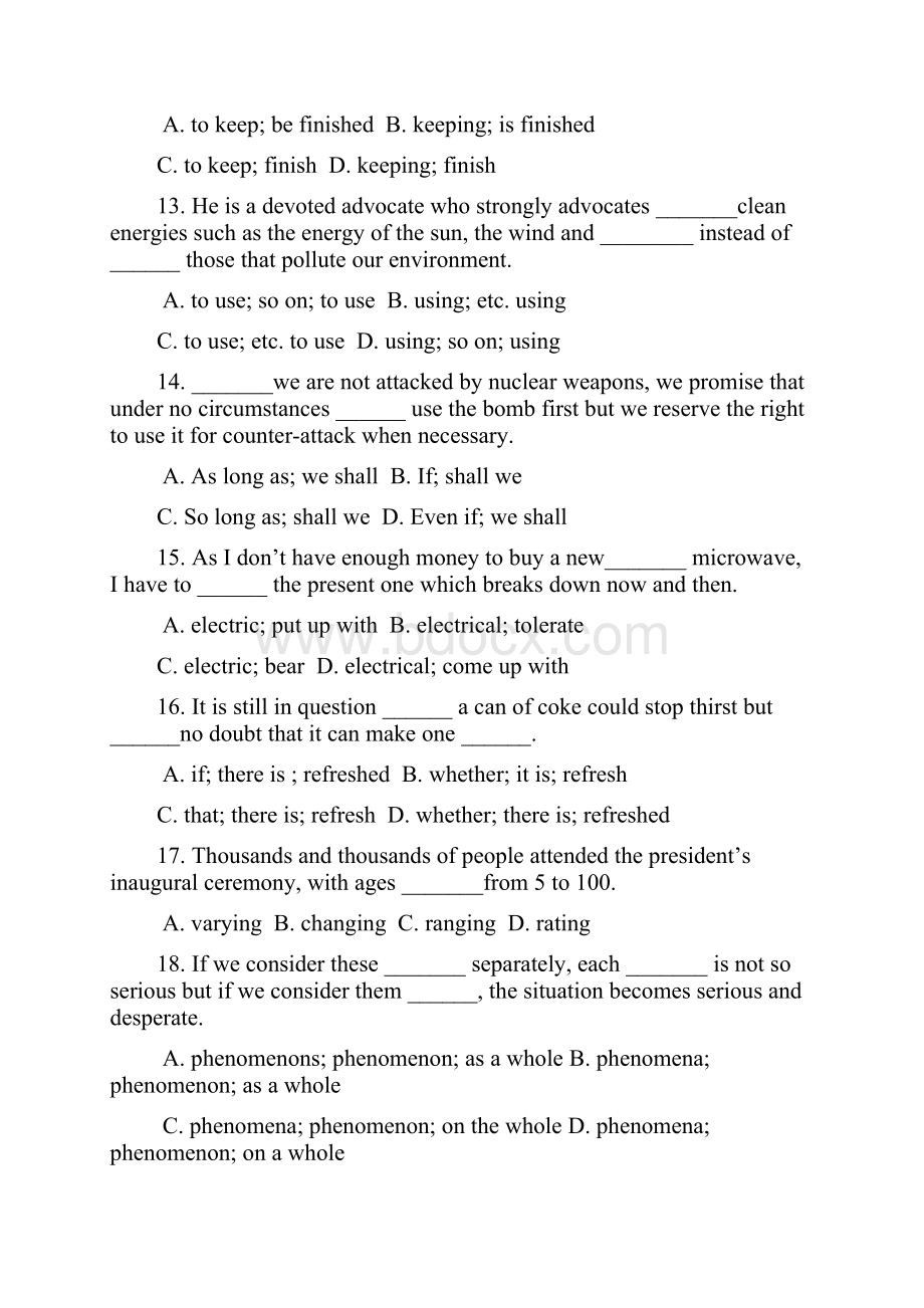 新人教版选修六Unit4Globalwarming单元同步测试.docx_第3页