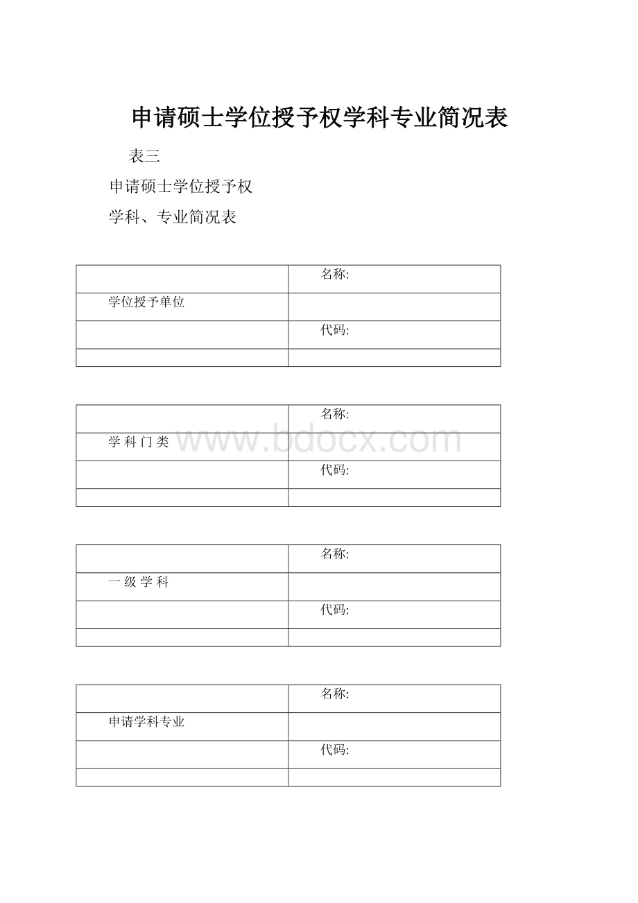 申请硕士学位授予权学科专业简况表.docx