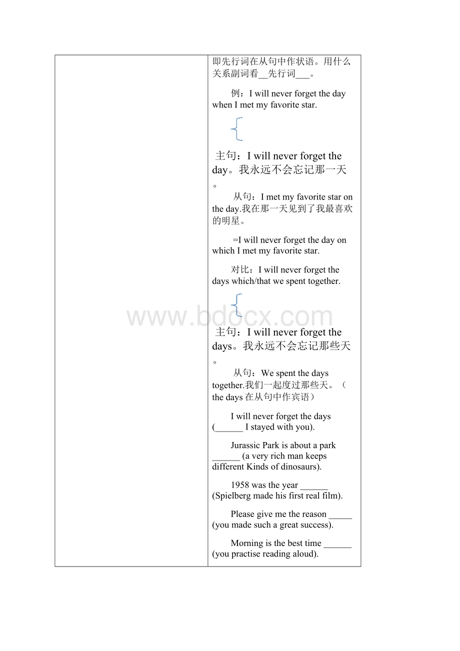 人教版高一英语模块一unit1Theattributiveclause2定语从句2导学案无答案语文.docx_第2页