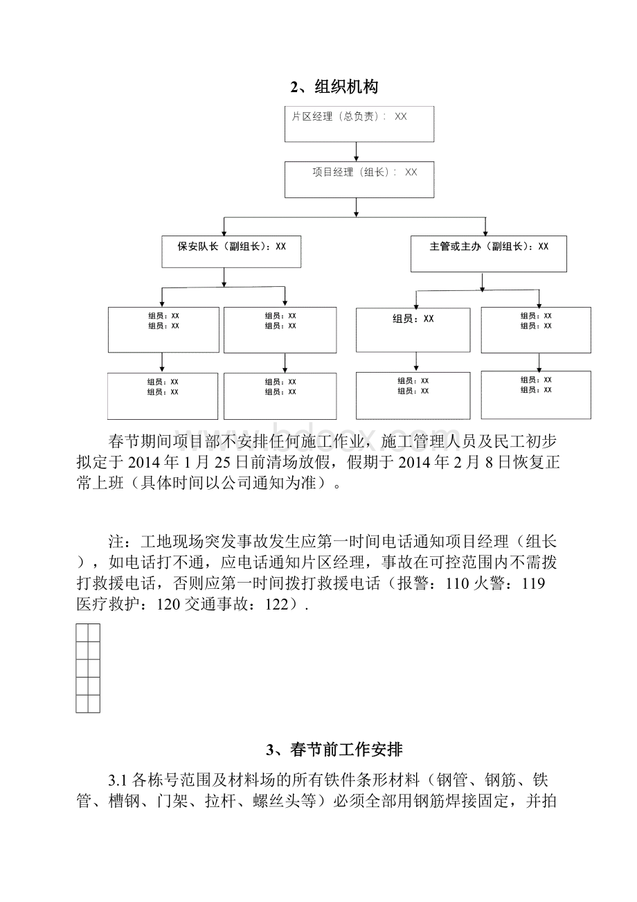 XX项目春节值班方案.docx_第2页