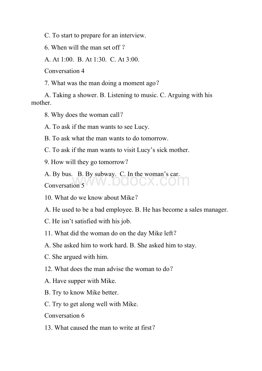 湖南省株州二中1112学年高二上学期期中考试英语新缺答案.docx_第2页