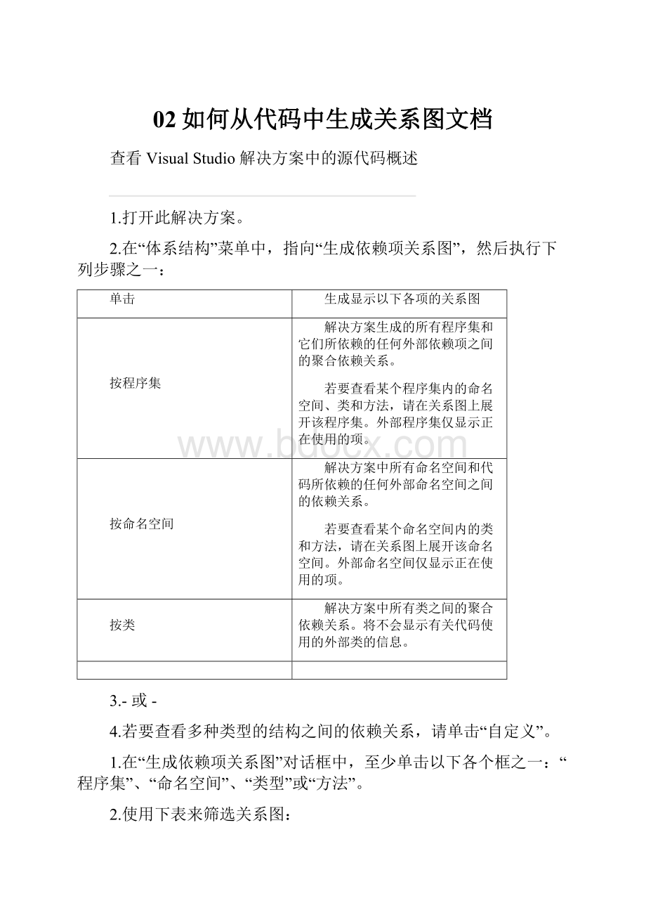 02如何从代码中生成关系图文档.docx_第1页