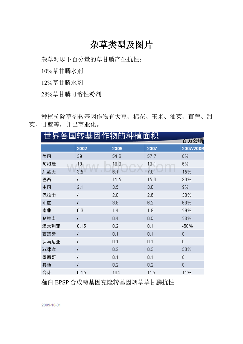 杂草类型及图片.docx